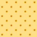 Fashionable pattern, Yellow polka dots with black dots